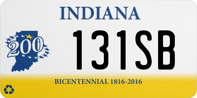 IN license plate 131SB