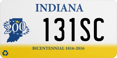 IN license plate 131SC