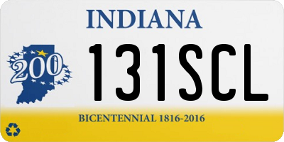 IN license plate 131SCL