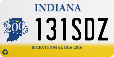IN license plate 131SDZ