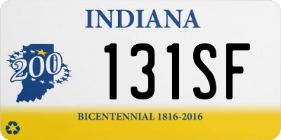 IN license plate 131SF