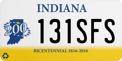 IN license plate 131SFS