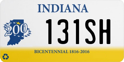 IN license plate 131SH