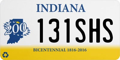 IN license plate 131SHS