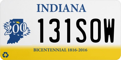 IN license plate 131SOW