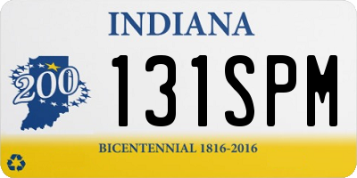 IN license plate 131SPM