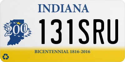 IN license plate 131SRU