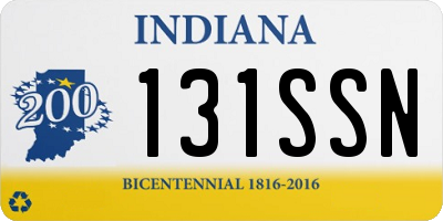 IN license plate 131SSN
