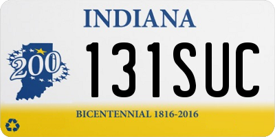 IN license plate 131SUC