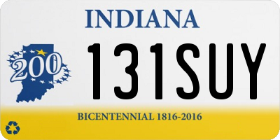 IN license plate 131SUY