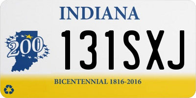 IN license plate 131SXJ