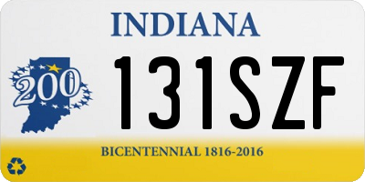 IN license plate 131SZF