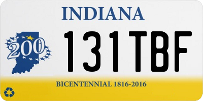 IN license plate 131TBF