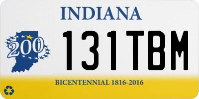 IN license plate 131TBM