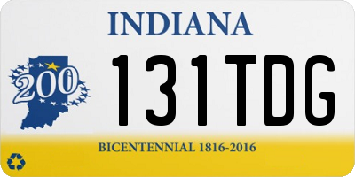 IN license plate 131TDG