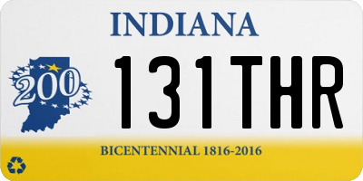 IN license plate 131THR