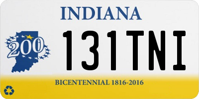 IN license plate 131TNI