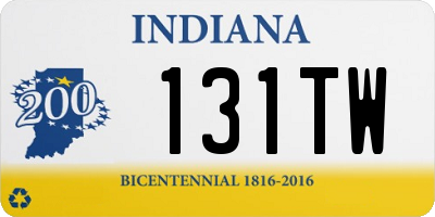 IN license plate 131TW