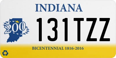 IN license plate 131TZZ