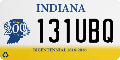 IN license plate 131UBQ