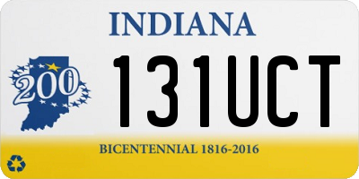 IN license plate 131UCT