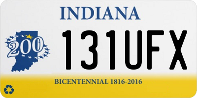 IN license plate 131UFX