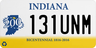 IN license plate 131UNM