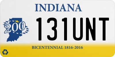 IN license plate 131UNT