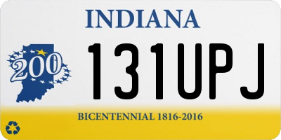 IN license plate 131UPJ