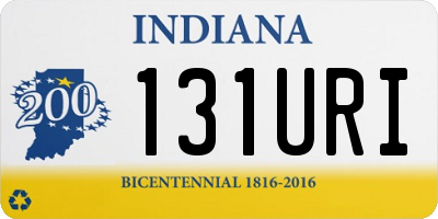 IN license plate 131URI