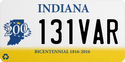 IN license plate 131VAR