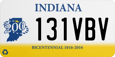 IN license plate 131VBV