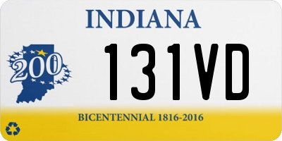 IN license plate 131VD
