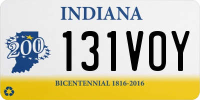 IN license plate 131VOY