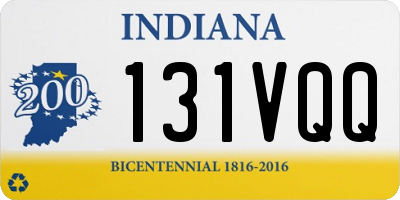 IN license plate 131VQQ