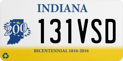 IN license plate 131VSD