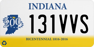 IN license plate 131VVS