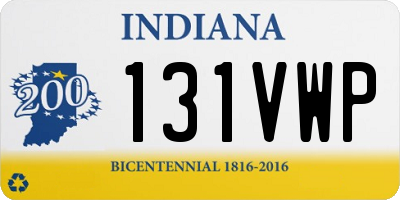 IN license plate 131VWP