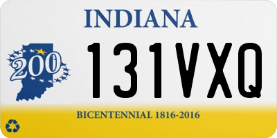IN license plate 131VXQ