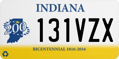 IN license plate 131VZX