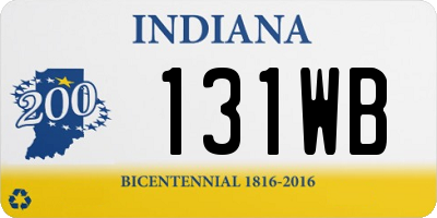 IN license plate 131WB