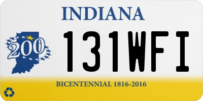 IN license plate 131WFI