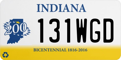 IN license plate 131WGD