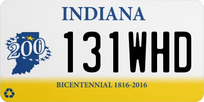 IN license plate 131WHD