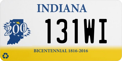 IN license plate 131WI