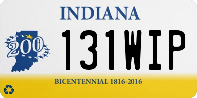 IN license plate 131WIP