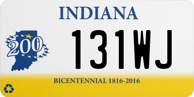 IN license plate 131WJ