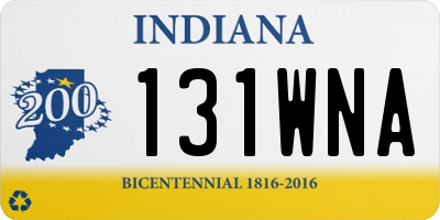 IN license plate 131WNA