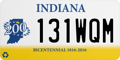IN license plate 131WQM