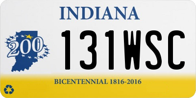 IN license plate 131WSC